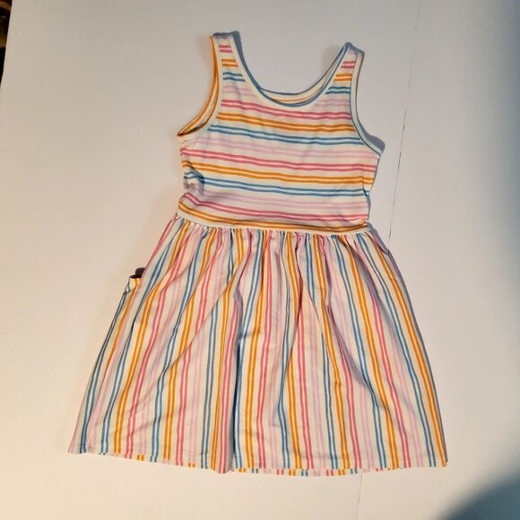 Cat & Jack Girls Striped Sleeveless Dress S 6/7 Convenient pockets for storage - Picture 2 of 6
